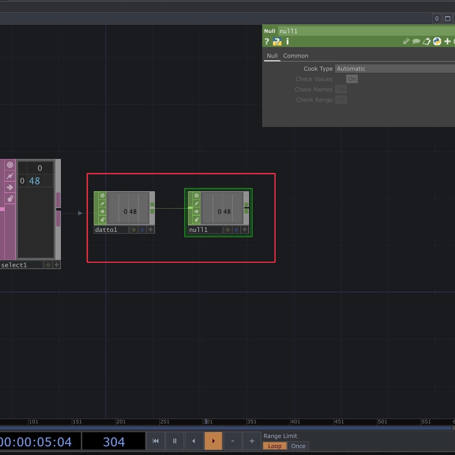 After that, we started learning how to create graphics in TouchDesigner. Our goal was to make a sphere with a smooth surface and gradient colors. During the process, I didn’t fully understand the purpose of the Null operator, so I did some research after class.
My summary is that in TouchDesigner, a **Null** is a placeholder node mainly used for:
1. Making the network structure clearer by serving as a “relay station.”
2. Keeping the output stable if the upstream node changes or is deleted, preventing errors downstream.
3. Allowing multiple nodes to reference the same data through one Null, avoiding repeated connections.
4. Reducing unnecessary recalculations.
It doesn’t affect the visual output but helps save time in later stages and ensures safer, more efficient creation of complex visuals.
