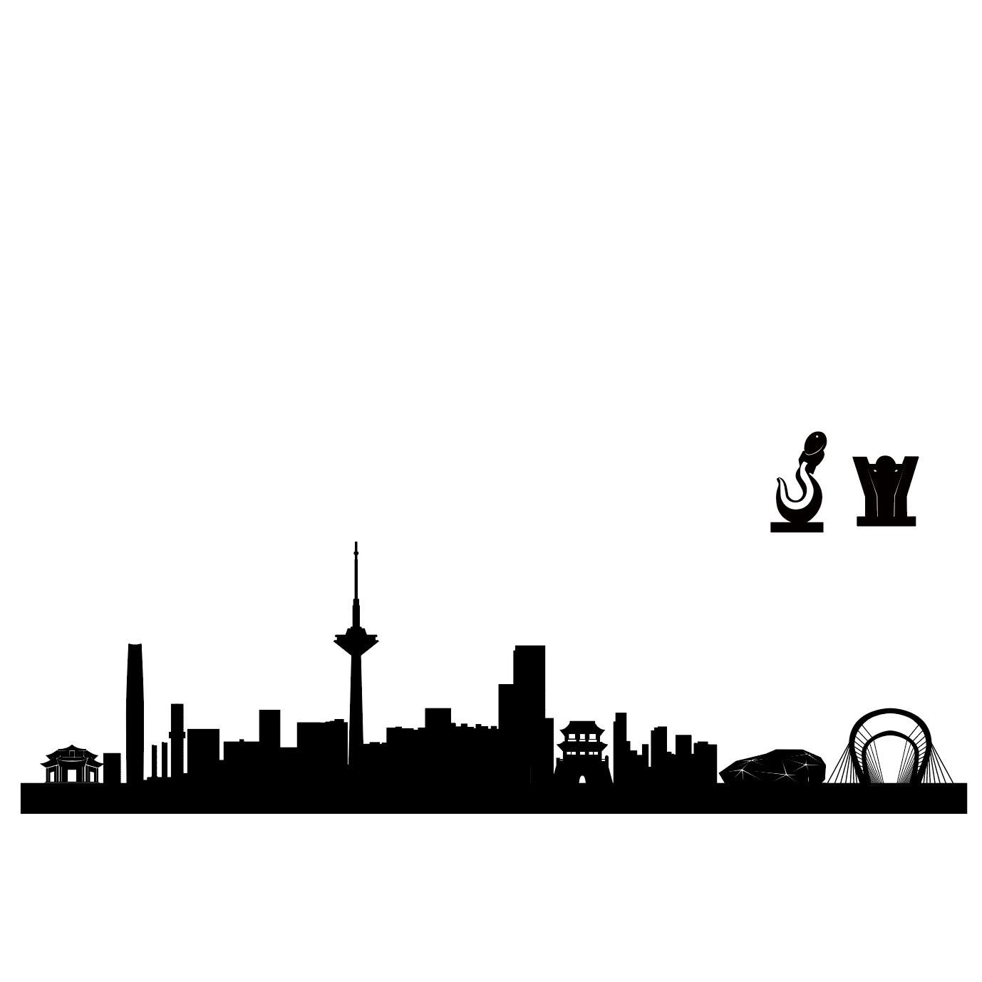 I chose iconic buildings in Shenyang and combined them together to transform the skyline. They will be part of the border. I am also considering cutting and pasting these landmarks in specific locations to create a 3D effect.